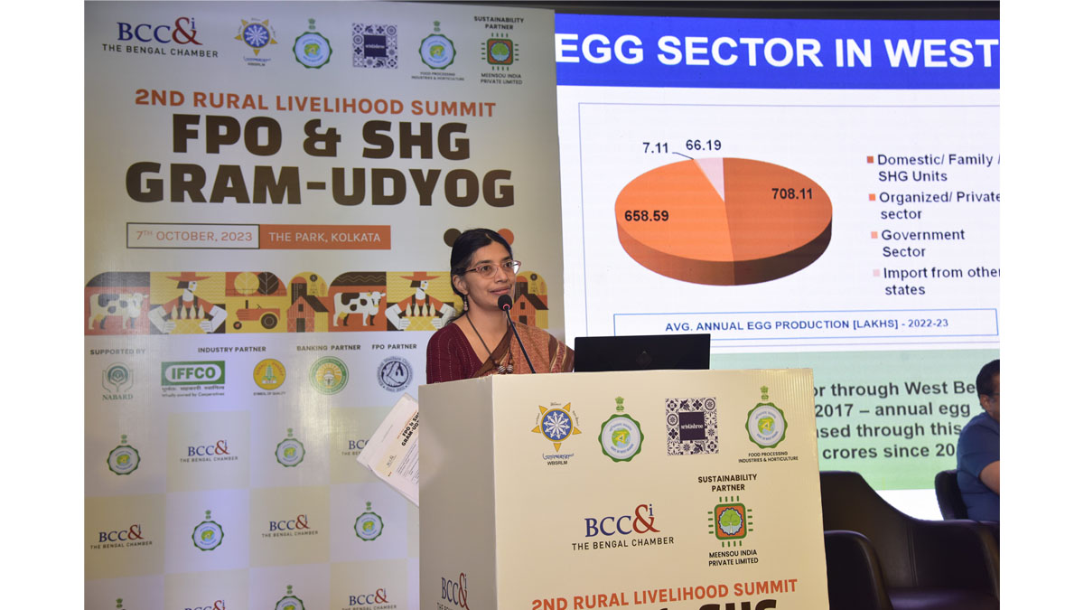 Smt. Joyoshi Das Gupta, IAS, Sr. Special Secretary, Dept. of Animal Resources Development, GoWB delivering her address