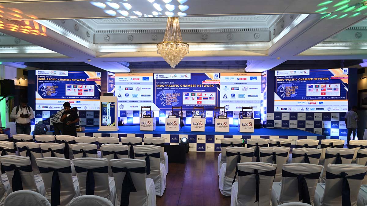 Branding at the venue during the conclave