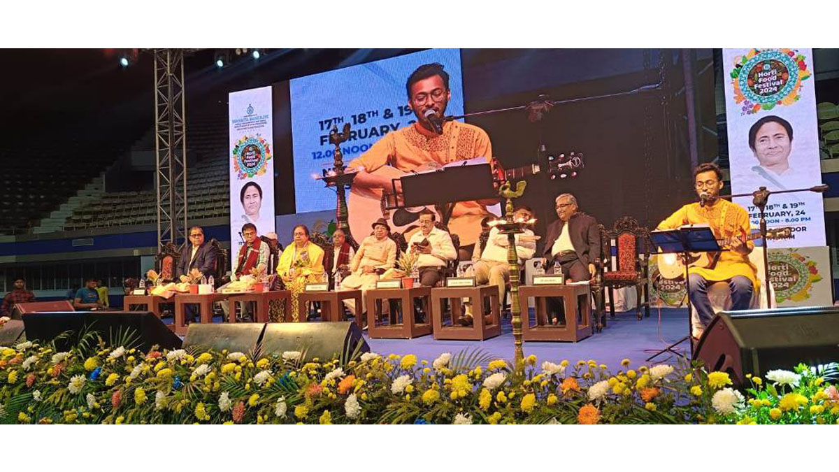 Young artists performing during the cultural program held during the 'Horti Food Festival' 2024.