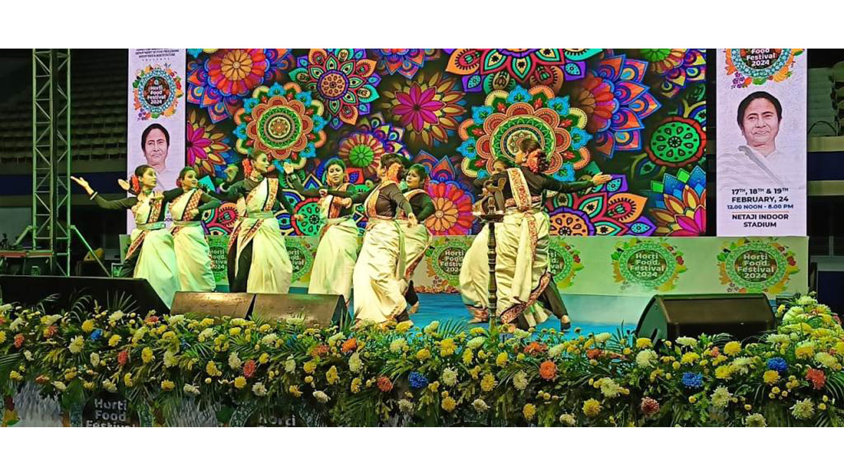 Young artists performing during the cultural program held during the 'Horti Food Festival' 2024.