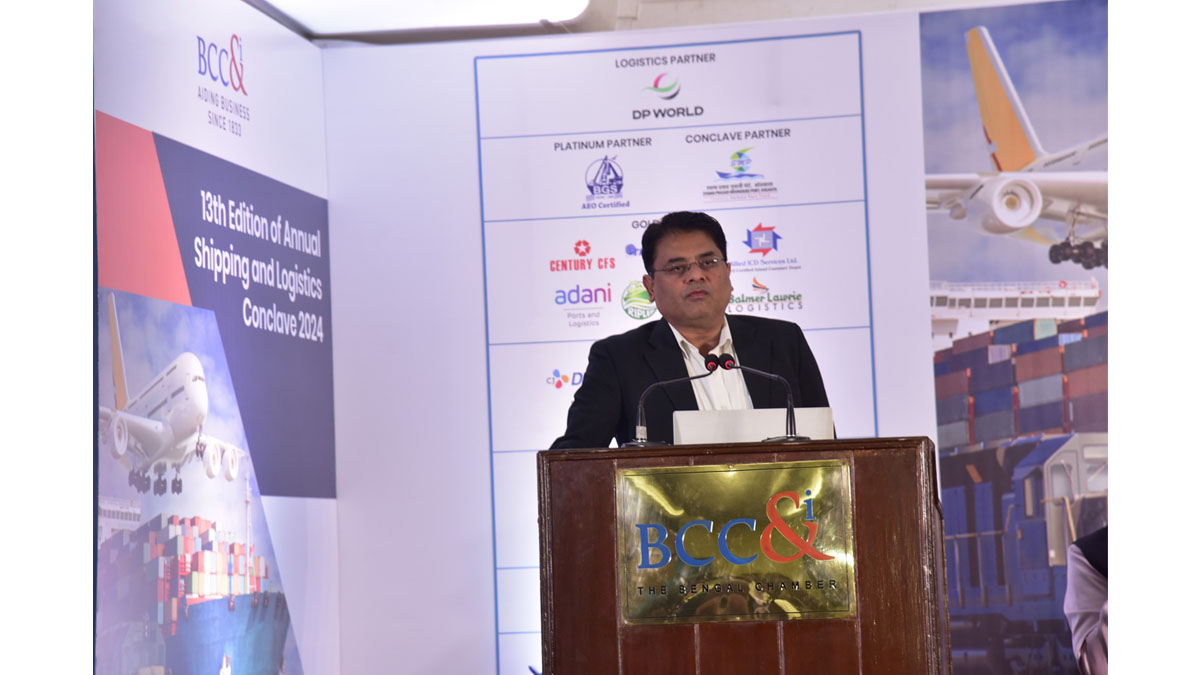 Session Chairperson Mr Dinesh Shastri, Managing Director, TM International Logistics Limited (TMILL) conducted the Technical Session II on “Golden Period of Logistics in East and North East” of the 13th edition of the Annual Shipping and Logistics Conclave 2024, in the presence of Mr. Adhip Nath Palchaudhuri, Director Service Business, Balmer Lawrie & Co. Ltd. ; Mr. Shantanu Verma, Chief - Shipping Services, Tata Steel Limited ; Mr. Sudip Kumar Dey, Honorary Secretary, Federation of Freight Forwarders' Associations in India; Ms Nivedita Ghosh, Senior Manager Outbound and Coastal Shipping at Tata Steel Group, on Friday, 15th March 2024, at the W M Hall, The Chamber premises.