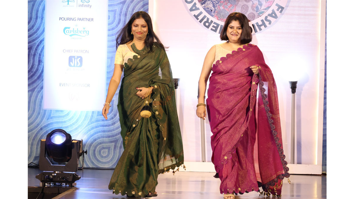 Ms. Tania Chakraborty, Senior Manager, BCC&I, and Ms. Sarbani Sett, Senior Manager, BCC&I from The Chamber Secretariat walked at the Defile de mode – a specially curated Runway walk on the occasion of BCC&I’s Annual Night 2023.