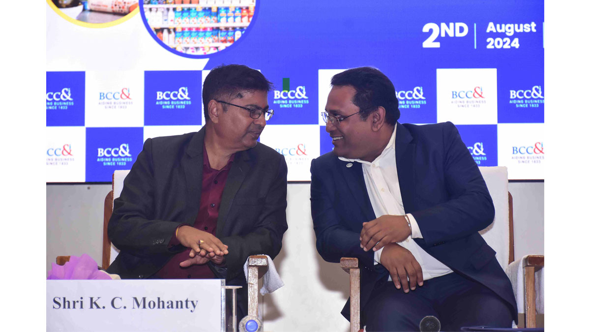 Mr. Ronojoy Basu, Chairman, The Next Gen Packaging Committee, BCC&I & Area Sales Manager, Middle East & South East Asia, Emerson + Renwick Group in conversation with Shri K C Mohanty, ED, IPICOL, Govt. of Odisha