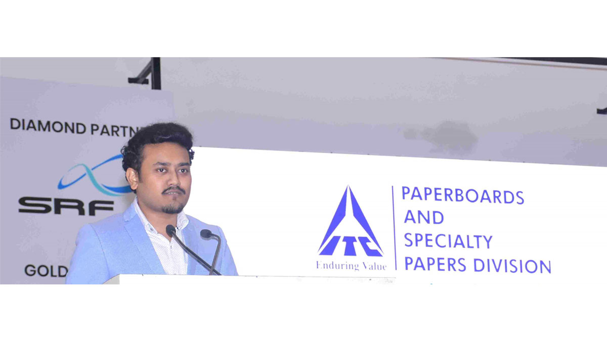 Mr. Sayantan Basak, Sustainable Packaging Development Manager, ITC Limited, Paperboards & Specialty Papers Division presenting on “Paper Packaging: Preparedness towards Global Play”