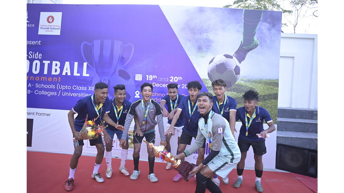 Winner of the 5-A-Side Football Tournament (Group-B Colleges/Universities) Inspiria Knowledge Campus 