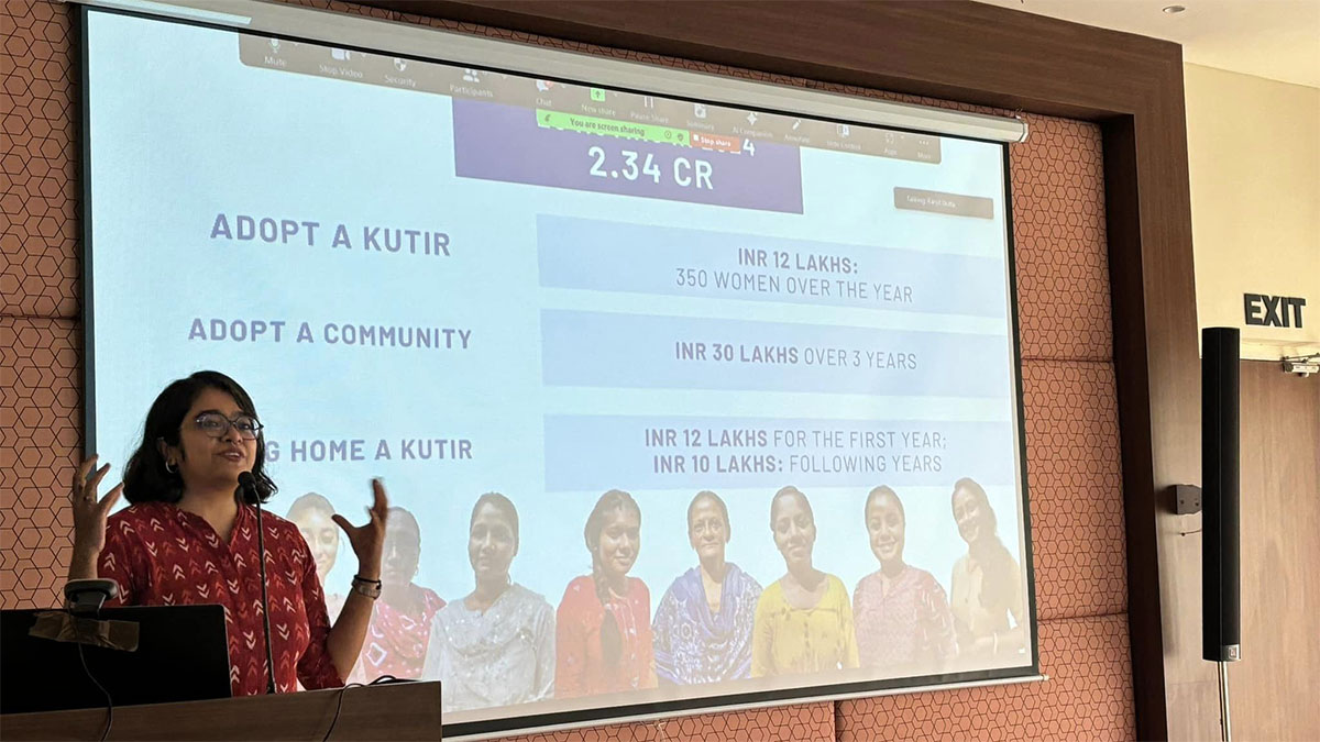  Ms. Ausmiita Sarkar from Calcutta Foundation presenting their project