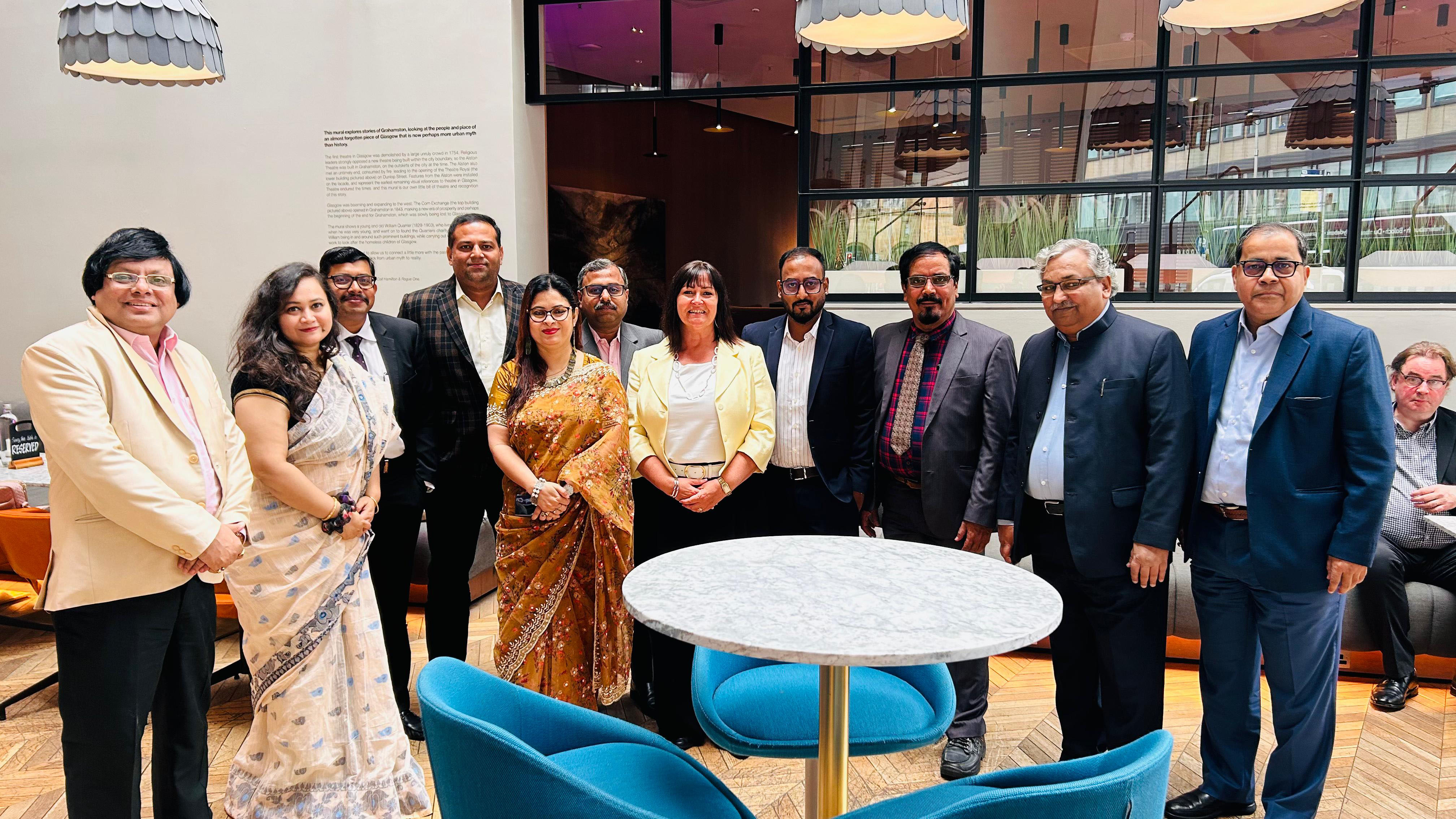 The Delegation met Ms. Seona Shand, International Trade Director, Scottish Chambers of Commerce in Glasgow for discussing possibilities of business collaborations