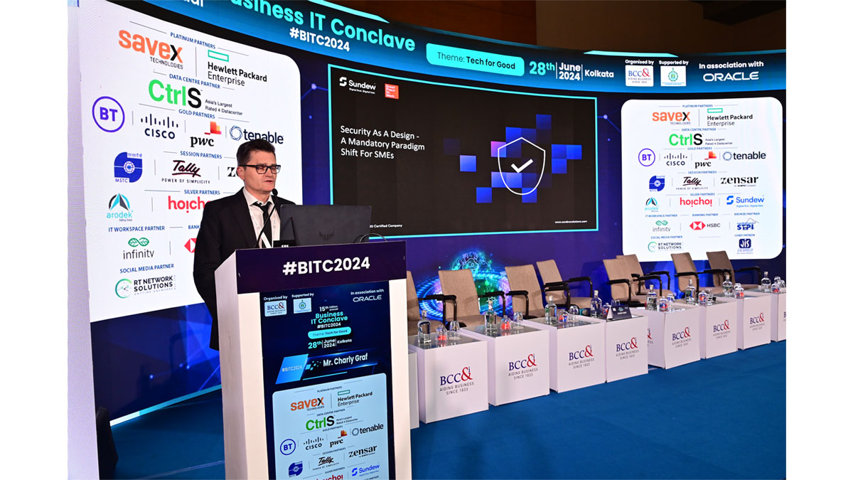 Session on “Security as a Design” - a mandatory paradigm shift for SMEs presented by Sundew Solutions featuring Mr. Charly Graf, CISO and CIO, Sundew Solutions (from Switzerland)