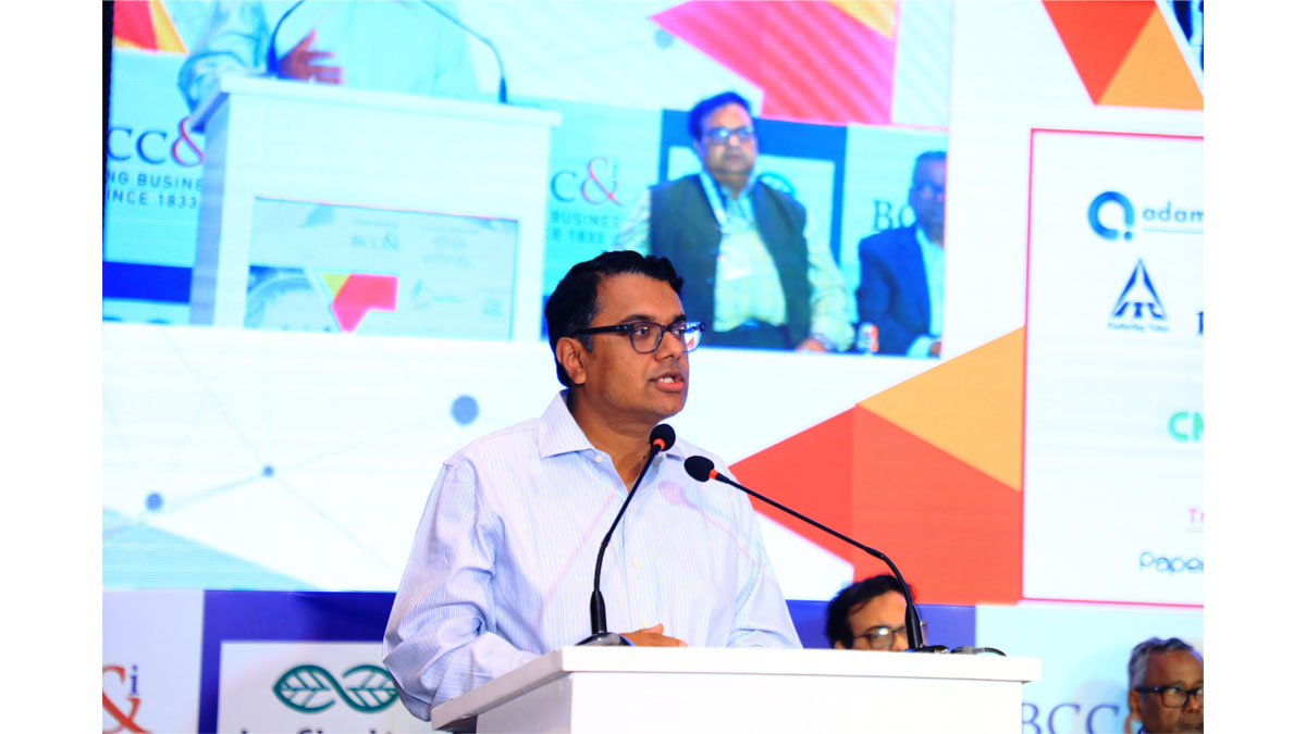 Mr. Arnab Basu, President Designate and Chairperson, IT Committee, BCC&I and Advisory Leader, PricewaterhouseCoopers Pvt Ltd delivering the Theme Address.