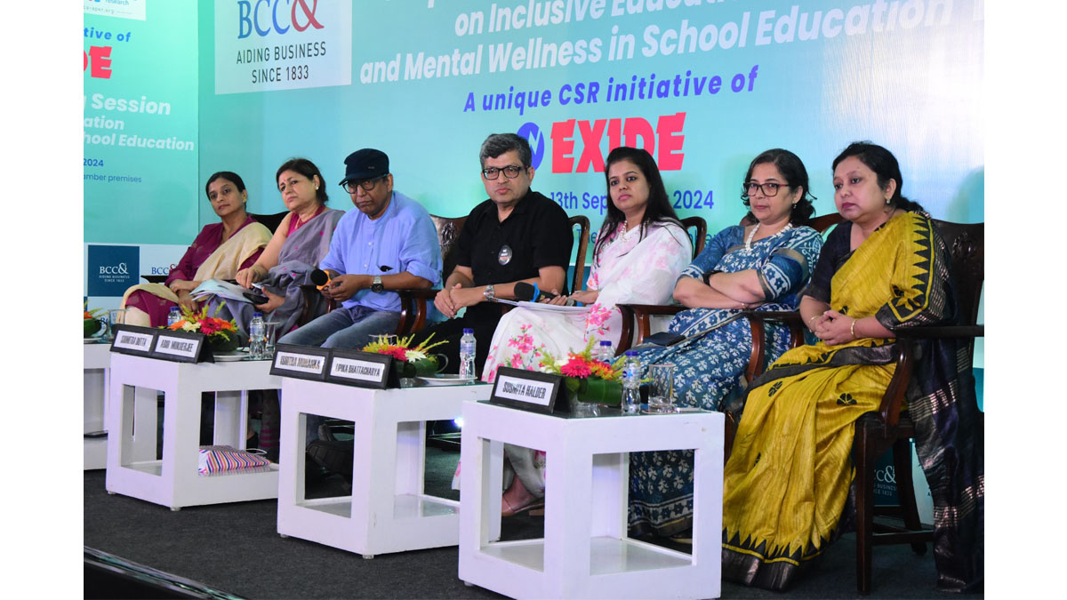 Series of case discussions on Inclusive Education and Mental Health of Childhood — Fervour or Facts! Concepts and Implementation. (From L-R) Ms. Minakshi Kusari, Audiologist and Speech Language Pathologist; Ms. Seema Sapru, Principal, The Heritage School; Dr. Soumitra Dutta, Senior Consultant, Paediatrician; Dr. Abir Mukherjee, Consultant Psychiatrist; Ms. Ishitha Mohanka, Principal & Owner, Pre - Primary School Chain; Ms. Lipika Bhattacharya , Special Educator; Dr. Susmita Halder, Dean, Arts and Social Studies, & Professor, Department of Psychology, St. Xavier’s University, Kolkata