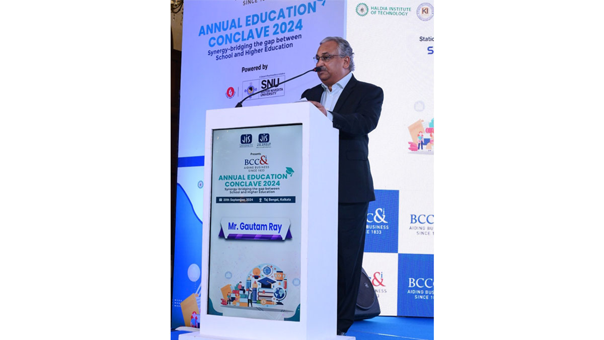 Mr. Gautam Ray, President, BCC&I and President - Corporate, RPSG Group was delivering the “Welcome Address” of The Bengal Chamber Annual Education Conclave 2024