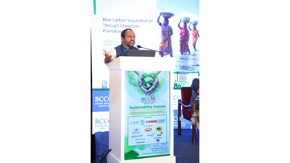 Glimpses of Presentation of BCC&I’s Initiatives on Climate Transition, Livelihood and SDG by Mr. Subhodip Ghosh, Director General, BCC&I