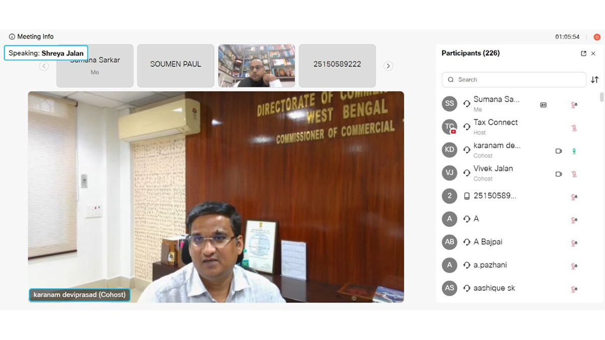 Mr. D. P. Karnam, IAS, Commissioner - Commercial Taxes, Government of West Bengal addressing the Participants